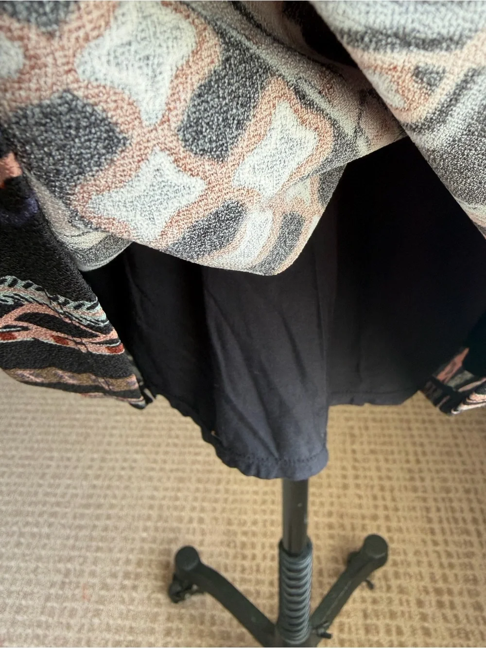 Free People Stella Black Mini Dress-Large Retro 70’s Boho Whimsigoth Indie